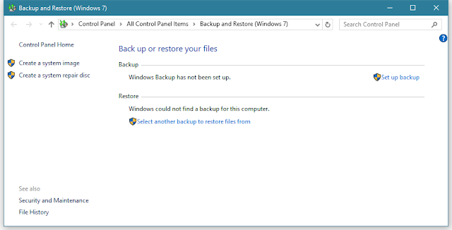 Mencegah Hilangnya Data Menggunakan Windows Backup and Restore
