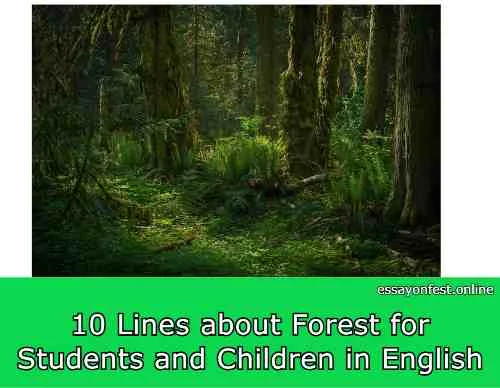 10 Lines about Forest for Students