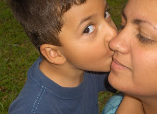 children kissing