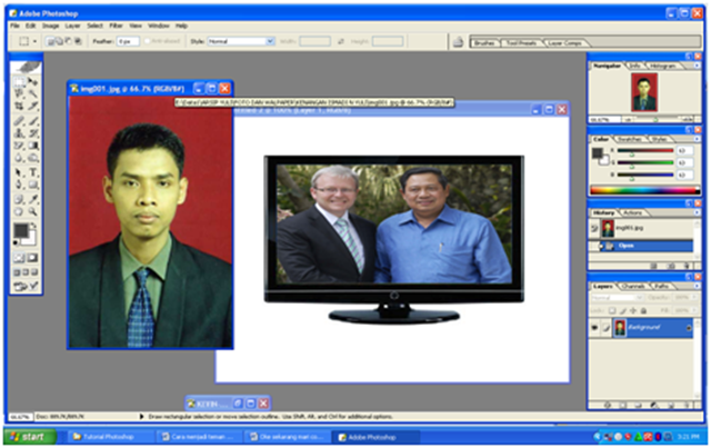Cara menjadi teman orang nomor satu dan masuk TV.  Teknik 