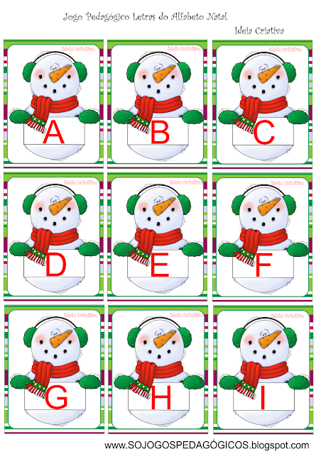 Flash Cards Letras do Alfabeto Natal