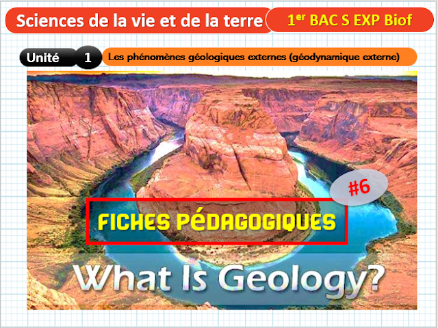 Télécharger | Fiches Pédagogiques  | 1er BAC SVT Biof | Phénomènes géologiques externes (géodynamique externe)  #6