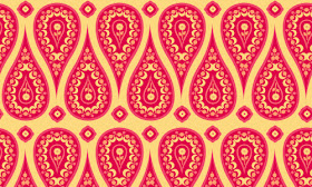 Strawberry colored paisley with artistic decorations suitable for your work.