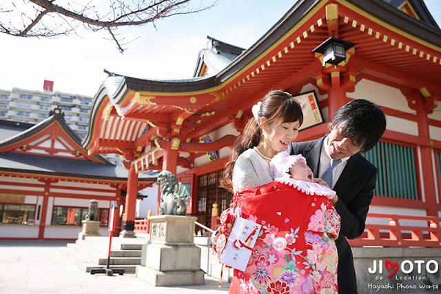 土佐稲荷神社でのお宮参り出張撮影