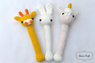 Animal Baby Rattle amigurumi crochet doll FREE pattern