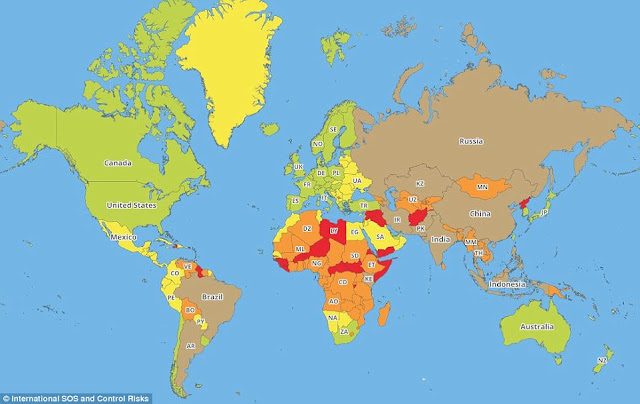 World’s most dangerous countries revealed