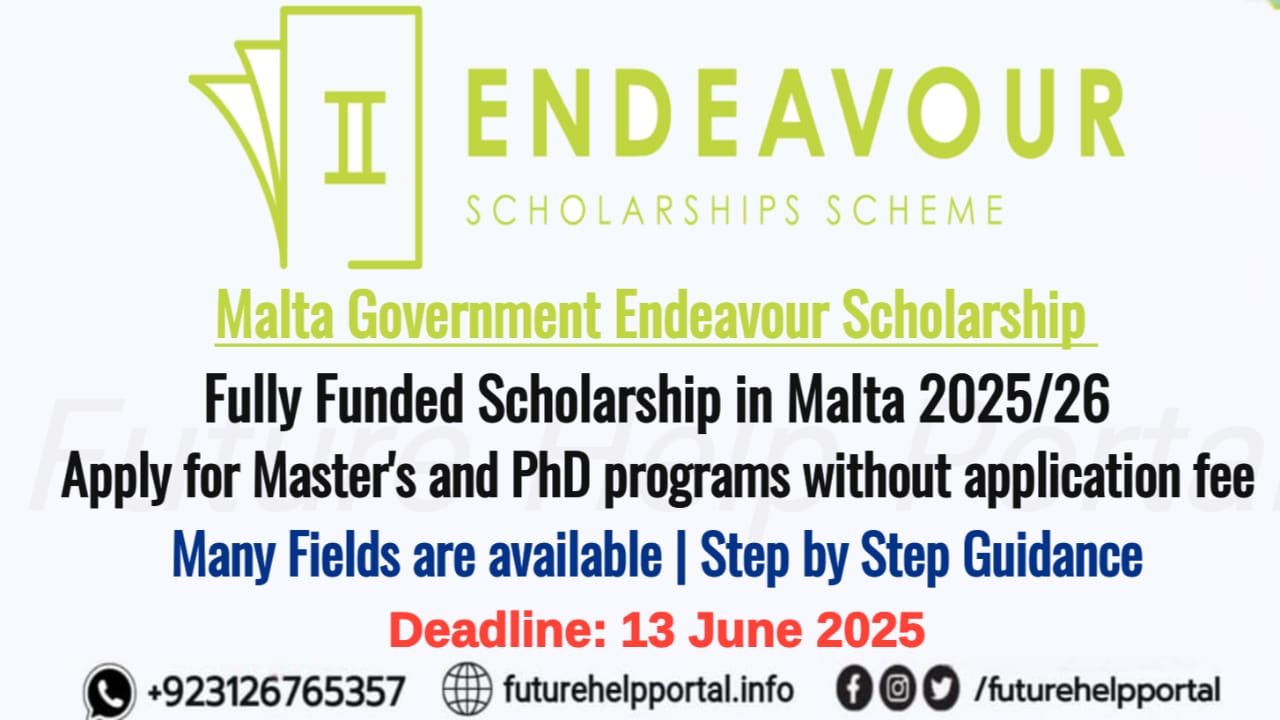 Malta Government Endeavour Scholarship 2025/26 | Study in Europe | Future Help Portal