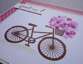 CAS floral bicycle card