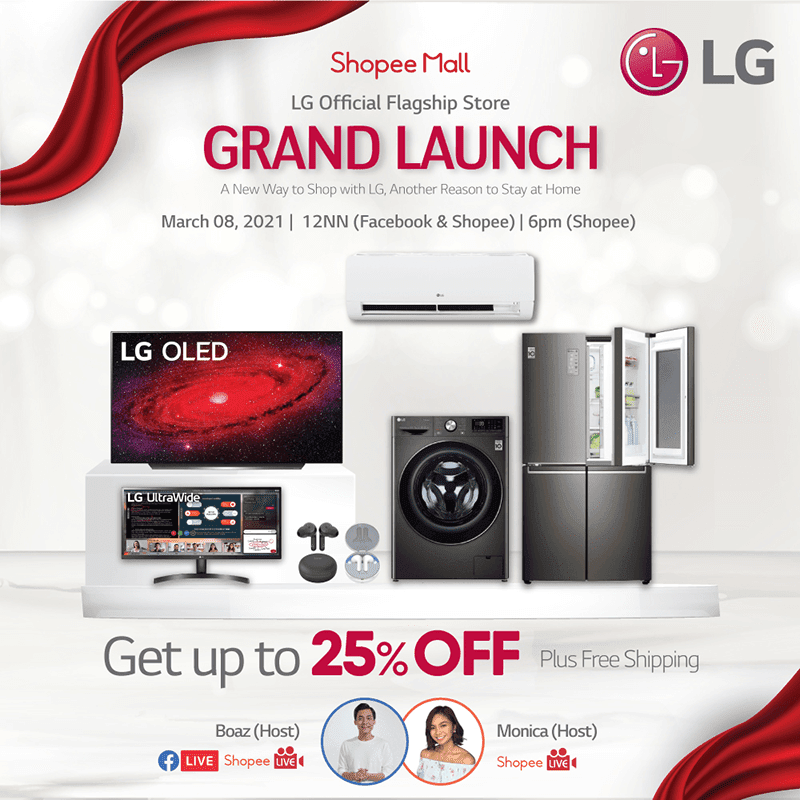 LG Philippines to launch its official store  in Shopee, big discounts on from March 8 to 19!