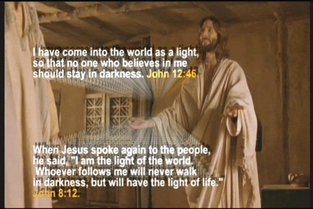 John 8:12. John 12:46.