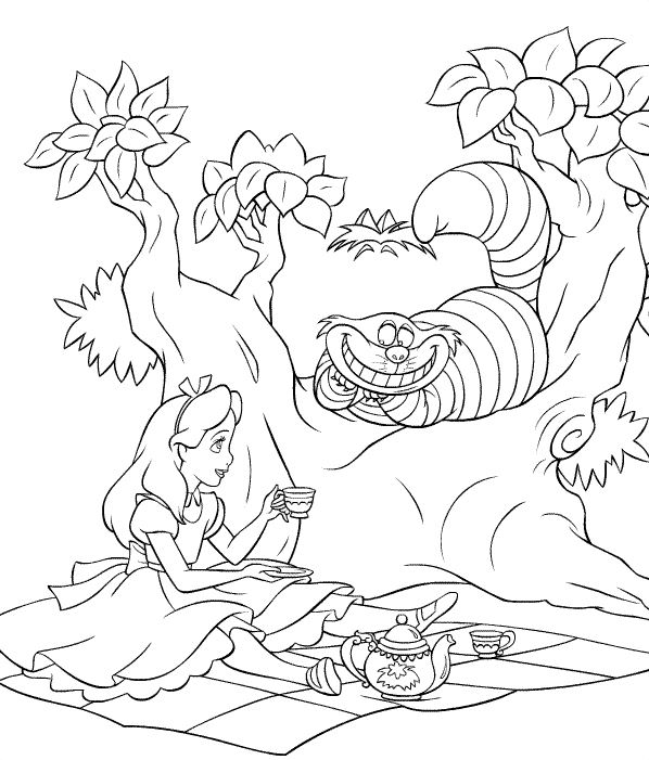 Alice Coloring Pages