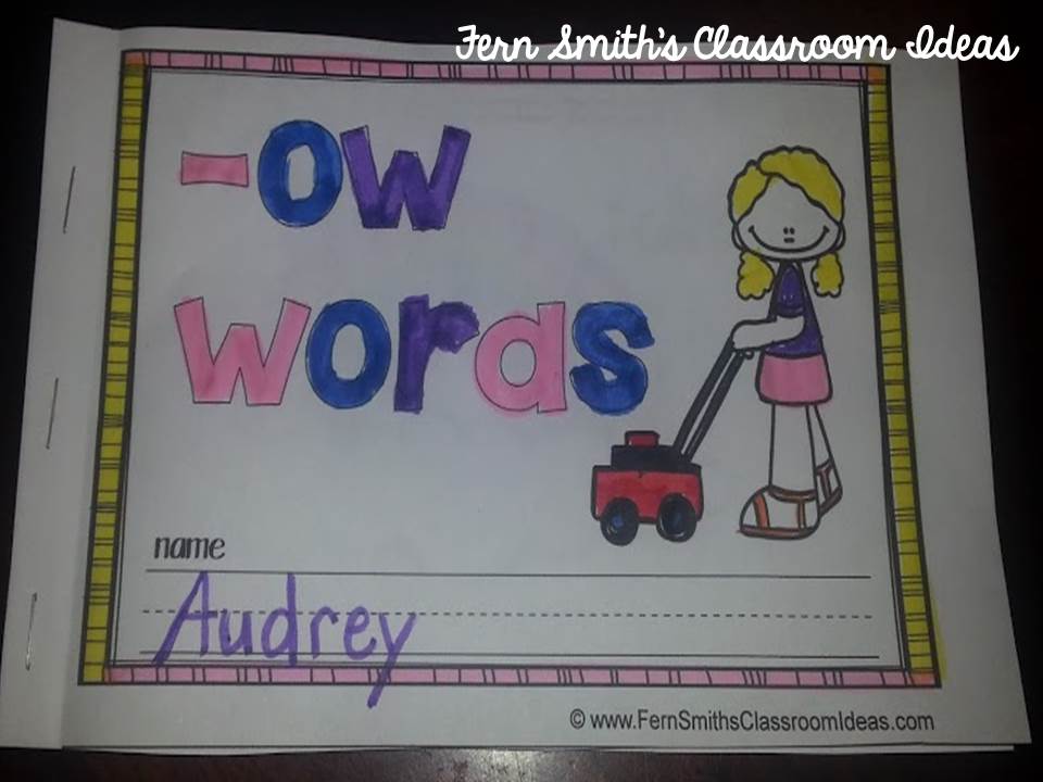 Fern Smith's Printable Phonics Mini-Books for the -ow Family