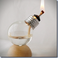 Light Bulb Oil Lamp