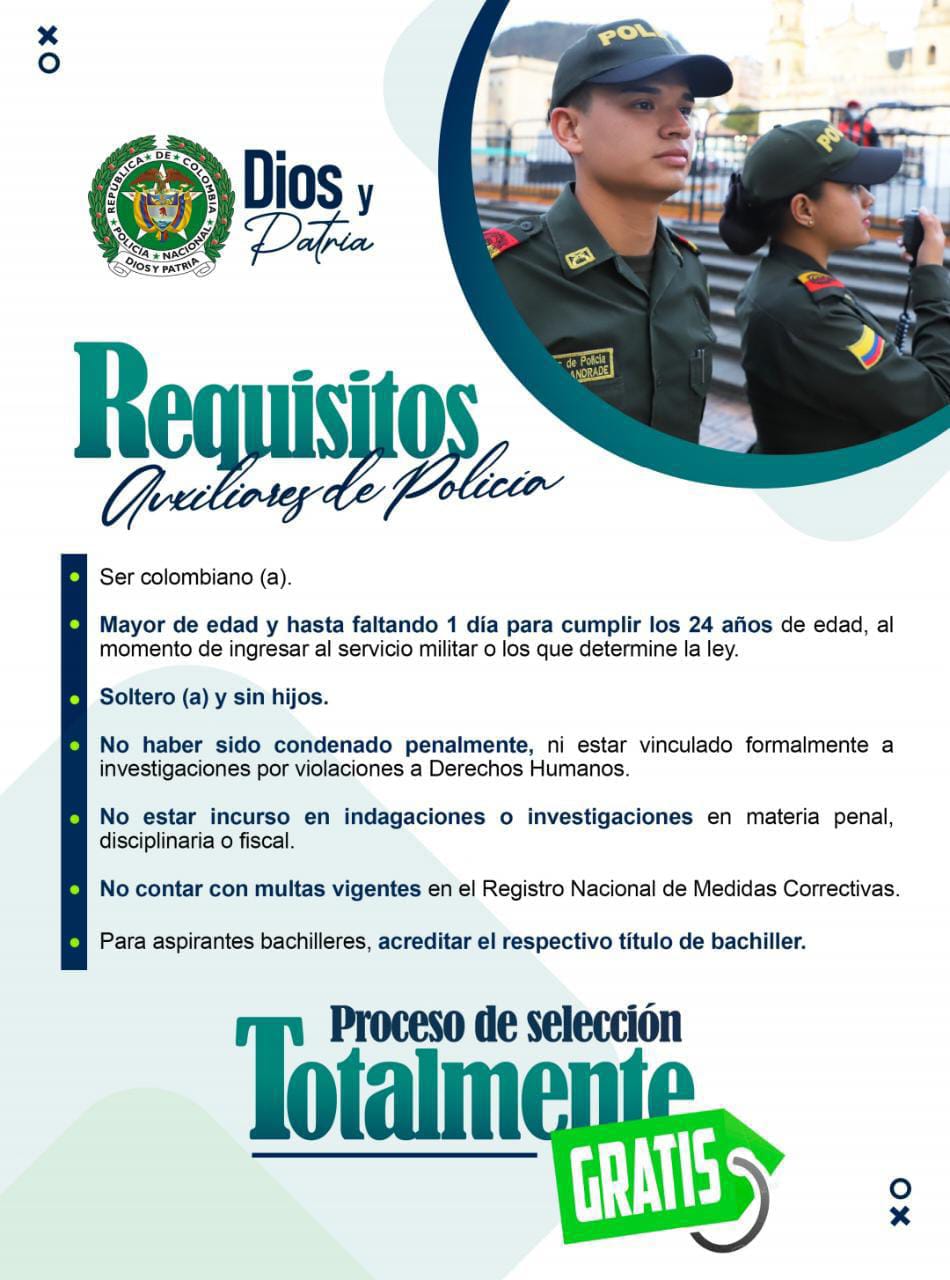 https://www.notasrosas.com/Policía Nacional abre convocatorias para Auxiliares en La Guajira