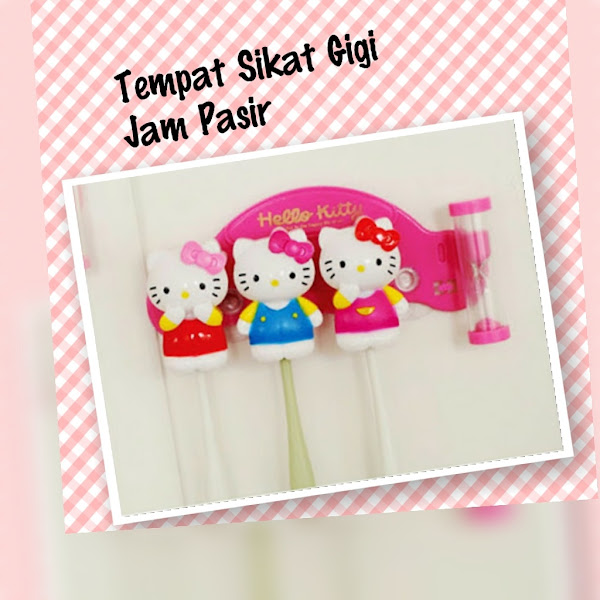 Tempat Sikat Gigi Jam Pasir Hello Kitty Grosir Ecer Murah 