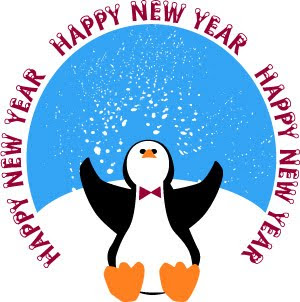 happy new year penguin wishes