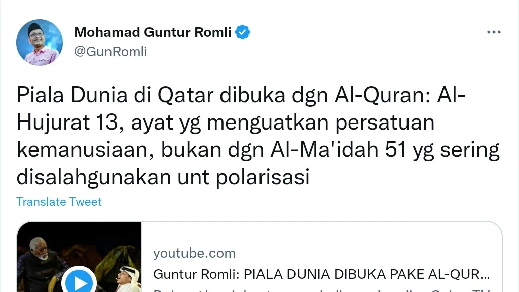 Guntur Romli Ungkit Ayat Persatuan, Warganet Sindir Telak: Lalu Kenapa Kamu Membuat Perpecahan?!