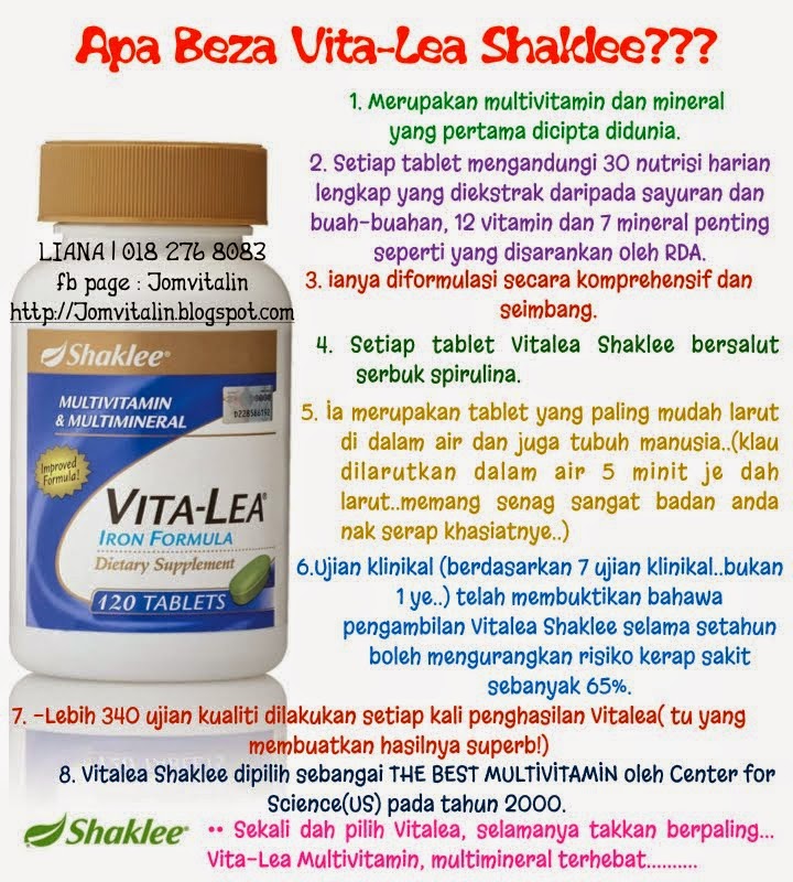 Cara Makan Vitamin Shaklee ~ Jomvitalin Agen SHAKLEE 