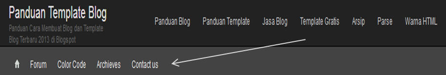 Cara Membuat Menu Horizontal Blog Sederhana