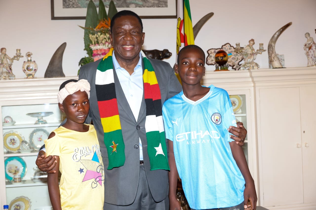 President Emmerson Mnangagwa rewards siblings who saved mother from crocodile attack 2024
