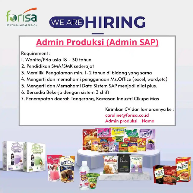 loker forisa tangerang