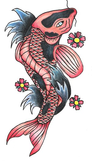 koi fish tattoo designs. hot Coi Fish Tattoo Pictures