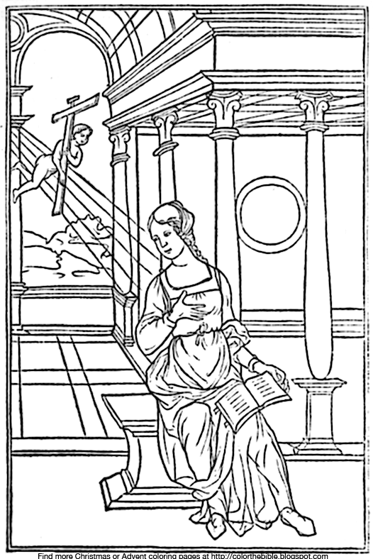Download Two Annunciation Coloring Pages | Color The Bible