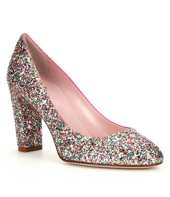 glitter heels from Kate Spade 
