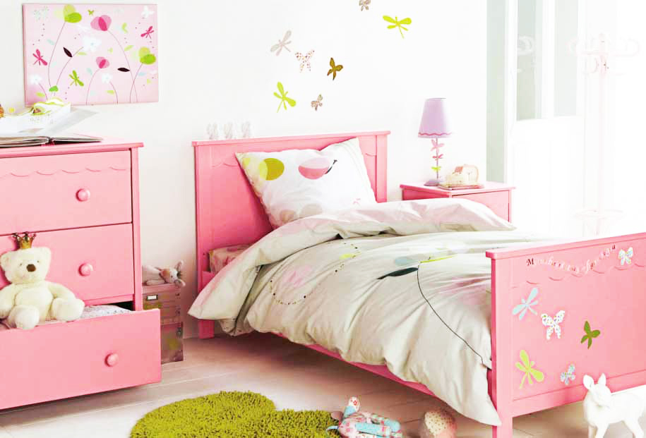 83 Kamar  Tidur  Anak Perempuan Minimalis  Warna  Pink  Yang 