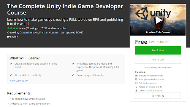  The Complete #Unity #Indie Game Developer Course