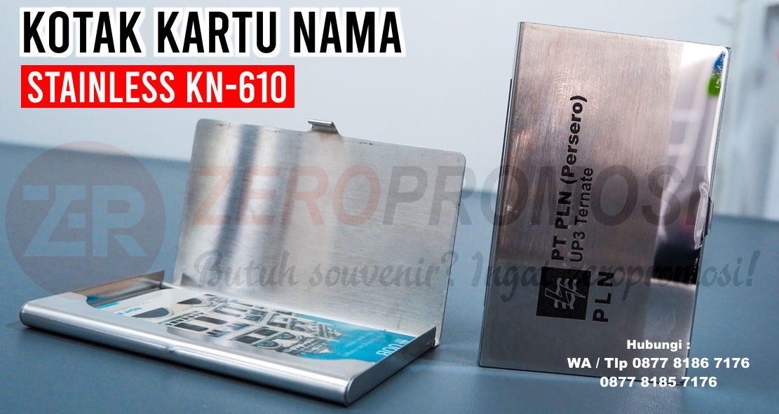 Jual business card holder - Tempat Kartu Nama Stainless KN-610