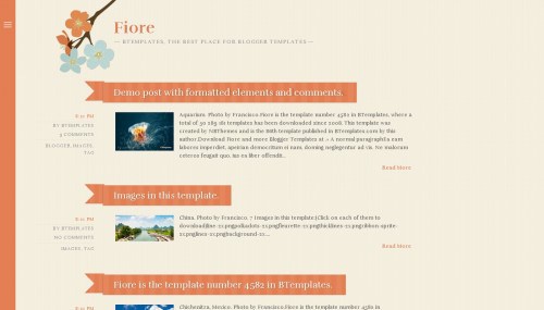 Fiore Blogger Template