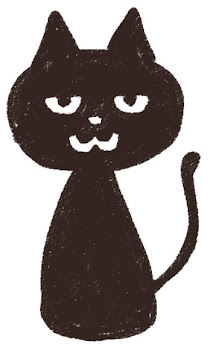 黒猫のイラスト 線画