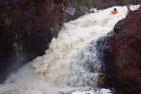 Minnesota whitewater slide kayak, WhereIsBaer.com Chris Baer