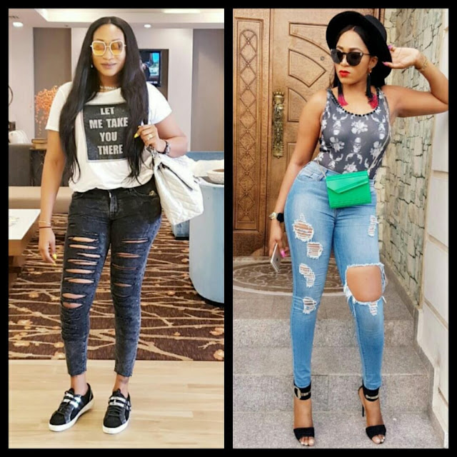 Battle Of The Ripped Jeans: Who Bows Oge Okoye Or Rukky Sanda?