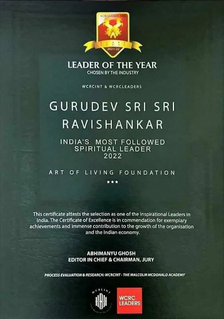 INDIA'S MOST FOLLOWED SPIRITUAL LEADER 2022 -GURUDEV SRI SRI RAVI SHANKAR