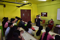 Rajat Chaudhuri with students at a Creative Writing Workshop, School of Language and Communication