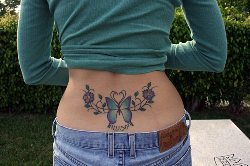 butterfly tattoos on upper back. girlfriend Lower Back Butterfly Tattoos butterfly back tattoos for girls.