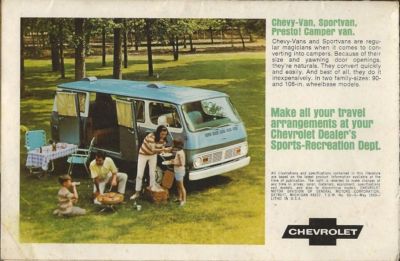 Print advertising for 1967 Chevy van