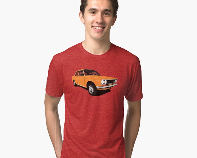 Orange retro Datsun Bluebird 1600 510 t-shirt