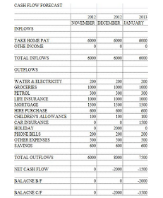 Personal Cash Flow Forecast