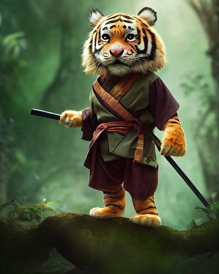 13-Samurai-Tiger-Digital-Art-Animals-Dylan-www-designstack-co