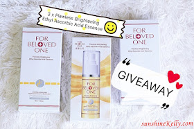 For Beloved One, Flawless Brightening Ethyl Ascorbic Acid Essence,  Flawless Brightening Ethyl Ascorbic Acid Bio-Cellulose Mask, Beauty Review, Taiwan Beauty Review, Mask Review, Whitening Skincare Review, For Beloved Girl, For Beloved Girl Mask, Mineral Mask, Malaysia Beauty Influencer Blog, Giveaway, Blog Giveaway
