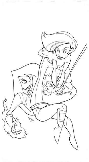 kim possible coloring pages - Kim Possible coloring pages SomeBody Free Coloring 