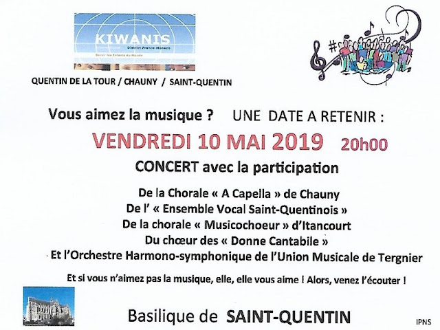 Affiche A Capella - 10 mai 2019 à la Basilique de Saint-Quentin