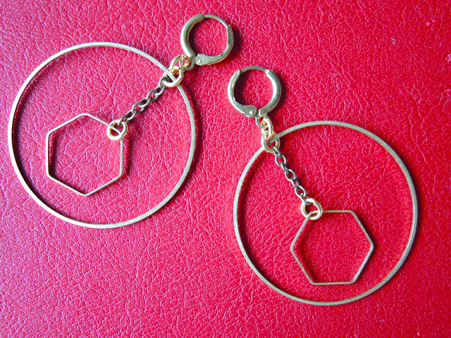 DIY oorbellen/earrings 'geo'