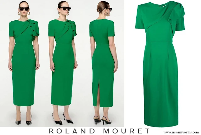 Princess of Wales wore Roland Mouret Short Sleeve Stretch Cady Midi Dress