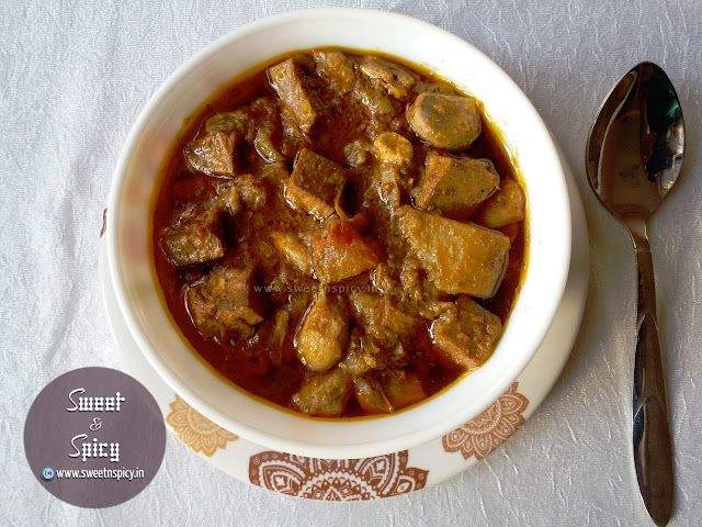 Panasha Katha Alu Tarkari or Kathal Alu Ki Subzi Raw Jackfruit and Potato Curry