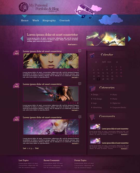 Gorgeous Portfolio Web Interface Designs Layouts You Must See