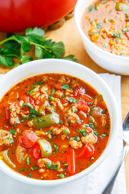 Italian Sausage Stuffed Pepper Soup